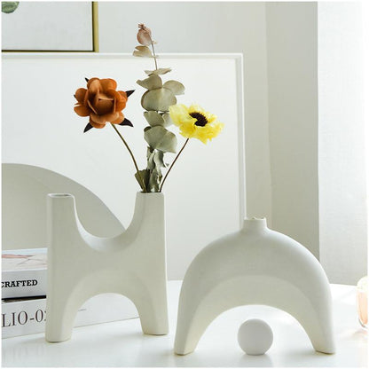 Light Luxury Art Style Ceramic Vase Ornaments - Pacisia