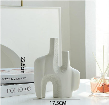 Light Luxury Art Style Ceramic Vase Ornaments - Pacisia