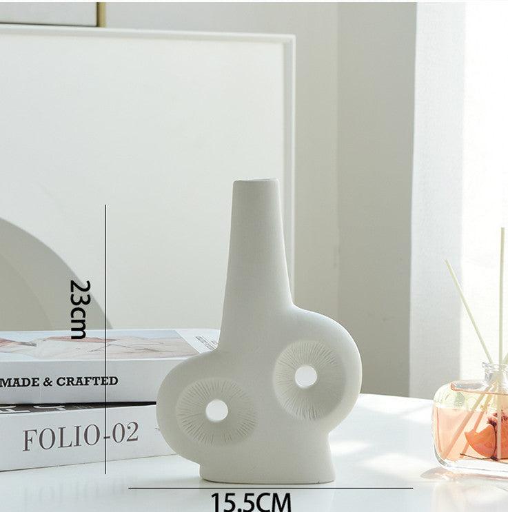 Light Luxury Art Style Ceramic Vase Ornaments - Pacisia