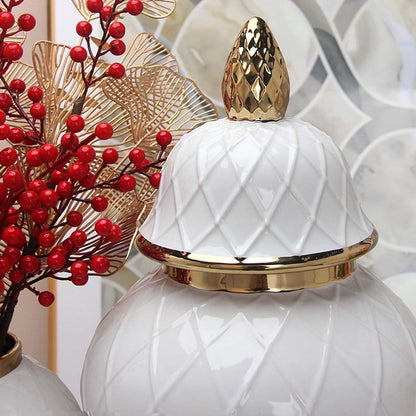 Light Luxury Ceramic Gold Vase Ornaments - Pacisia