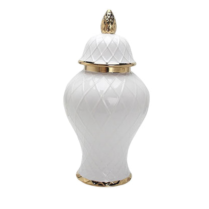 Light Luxury Ceramic Gold Vase Ornaments - Pacisia