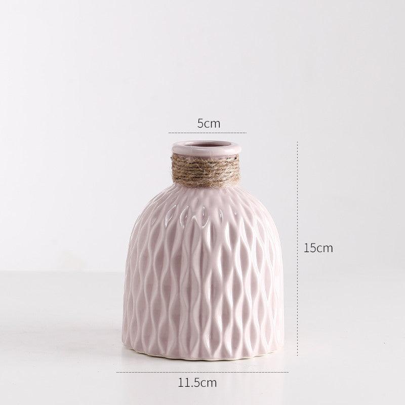 Light Luxury Ceramic Vase Decoration Living Room Bedroom Room Female Decoration - Pacisia