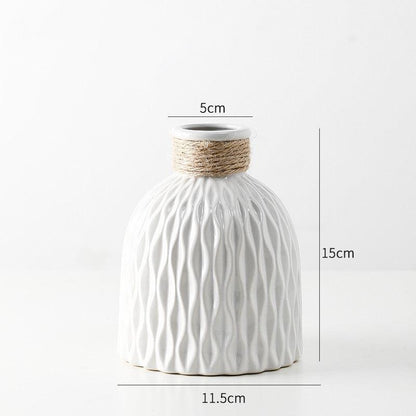 Light Luxury Ceramic Vase Decoration Living Room Bedroom Room Female Decoration - Pacisia