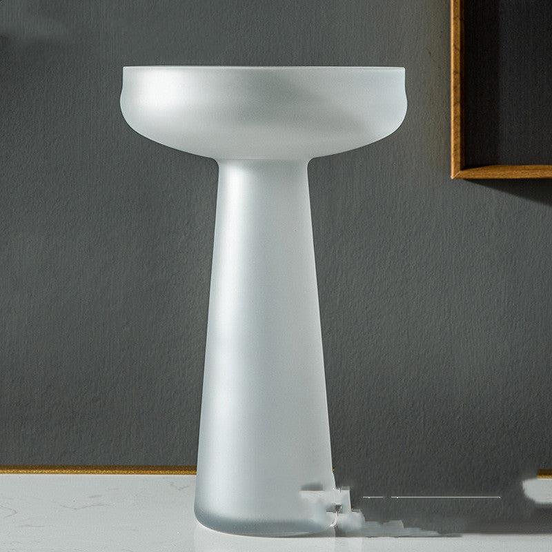 Light Luxury Frosted Coffee Color Glass Vase Decoration - Pacisia