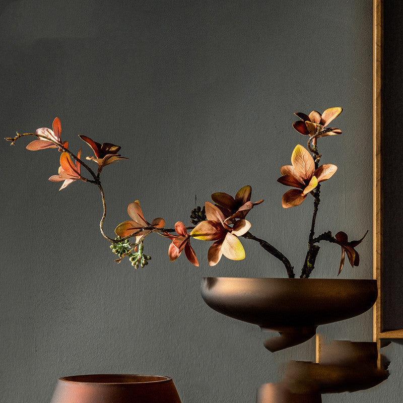 Light Luxury Frosted Coffee Color Glass Vase Decoration - Pacisia