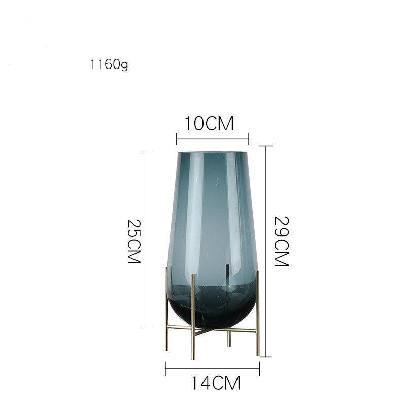 Light Luxury Glass Water Droplet Floor Large Vase - Pacisia