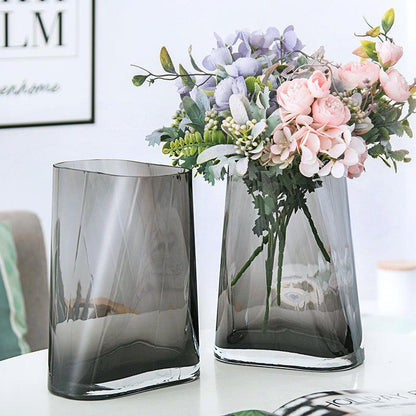 Light Luxury Personality Simple Modern Creative Transparent Glass Vase Decoration Living - Pacisia