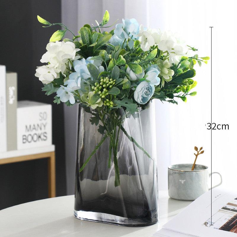 Light Luxury Personality Simple Modern Creative Transparent Glass Vase Decoration Living - Pacisia