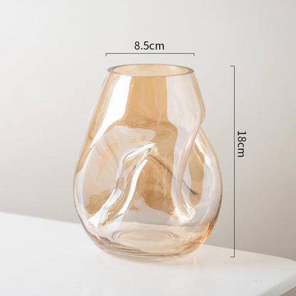 Light Luxury Style Golden Irregular OppositeSex Vase - Pacisia