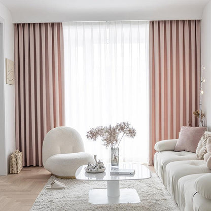 Living Room Bedroom Wheat Grain Solid Color Curtains - Pacisia