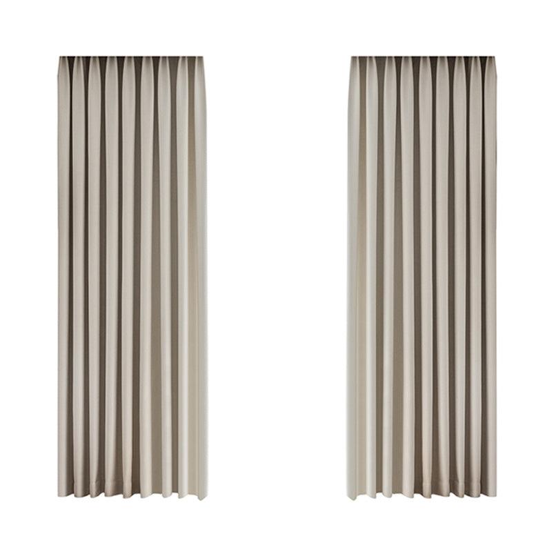 Living Room Bedroom Wheat Grain Solid Color Curtains - Pacisia