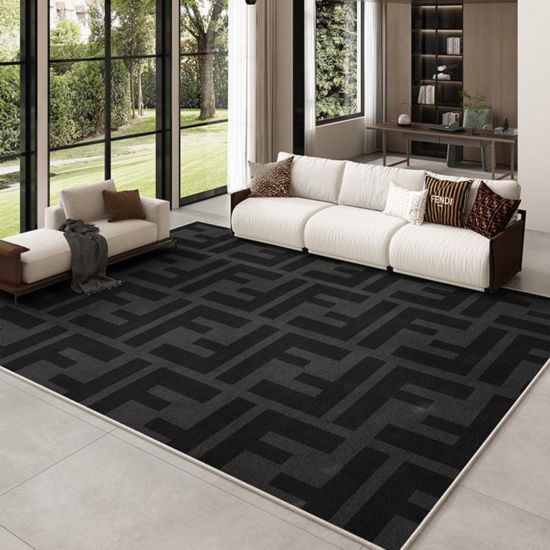 Living Room Carpet Full French Black And White Home - Pacisia