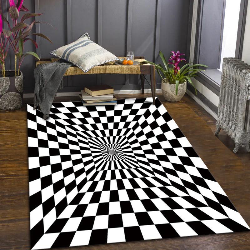 Living Room Checkerboard Bedroom Carpet Geometry - Pacisia