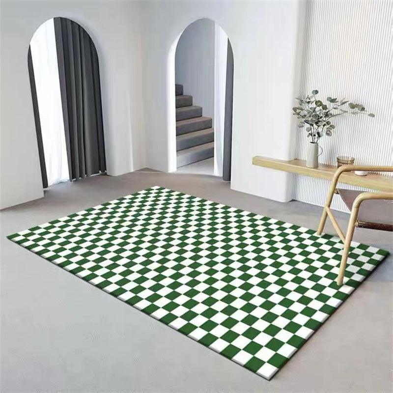 Living Room Checkerboard Bedroom Carpet Geometry - Pacisia