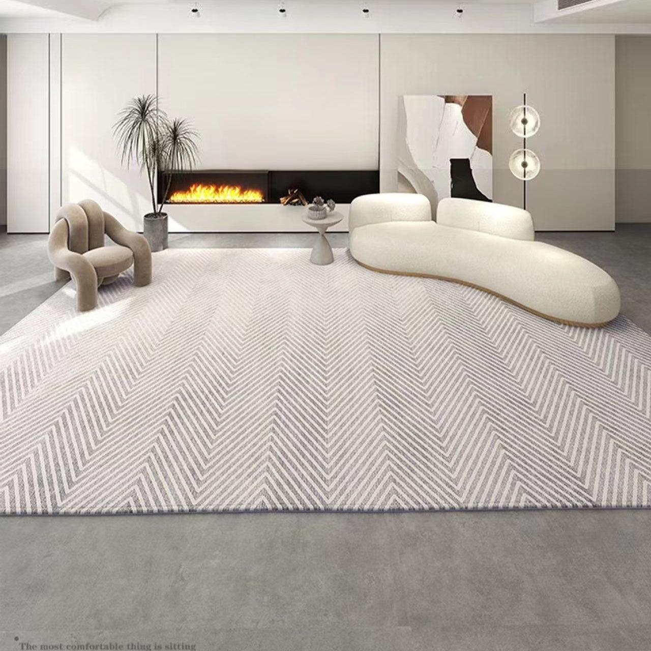 Living Room Coffee Table Simple Cream Style Carpet - Pacisia