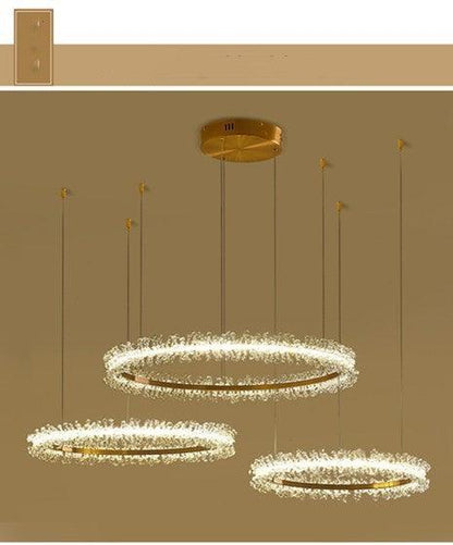 Living Room Crystal Chandelier Modern Style Electroplated Gold Creative - Pacisia