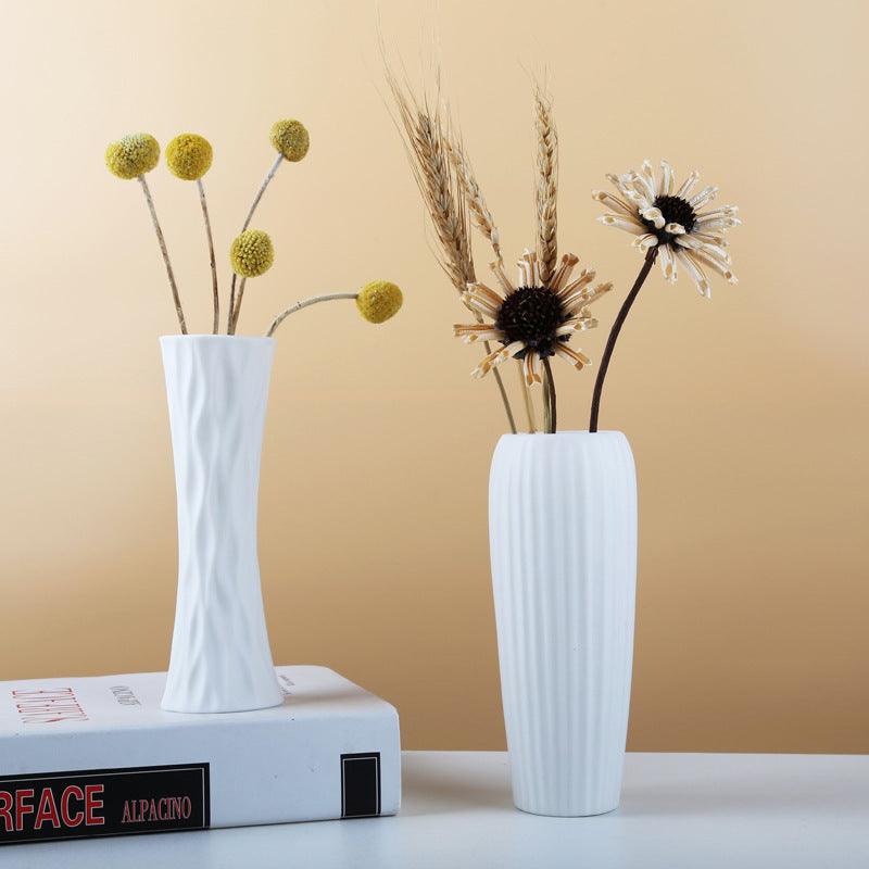 Living Room Decoration Modern White Ceramic Vase - Pacisia