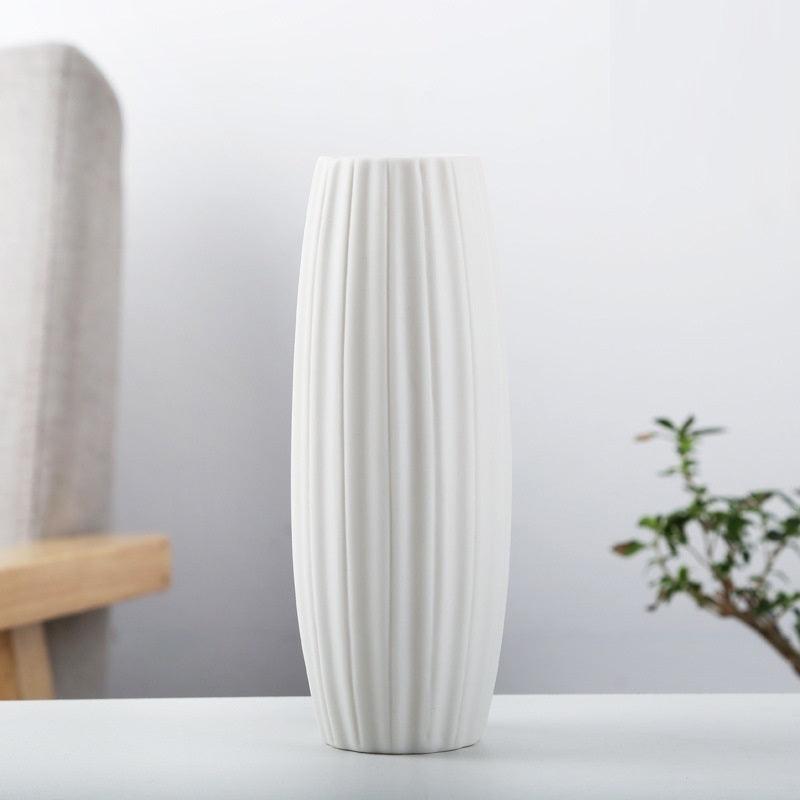 Living Room Decoration Modern White Ceramic Vase - Pacisia