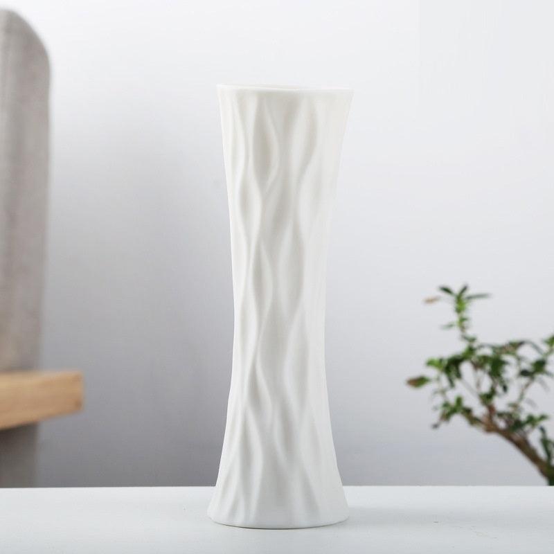 Living Room Decoration Modern White Ceramic Vase - Pacisia