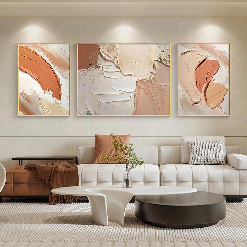 Living Room Decorative Painting Abstract Art Ocean Wave Triptych Sofa Background Wall - Pacisia