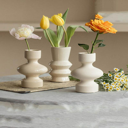 Living Room Dry Flower Arrangement Tabletop Decoration Ceramic Vase Decorations - Pacisia