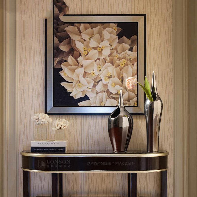 Living Room Porch Decoration European Style Silver Creative Ceramic Vase - Pacisia