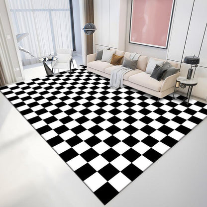 Living Room Simple Colorful Checkerboard Carpet - Pacisia