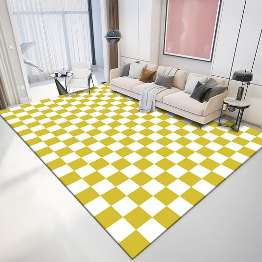 Living Room Simple Colorful Checkerboard Carpet - Pacisia