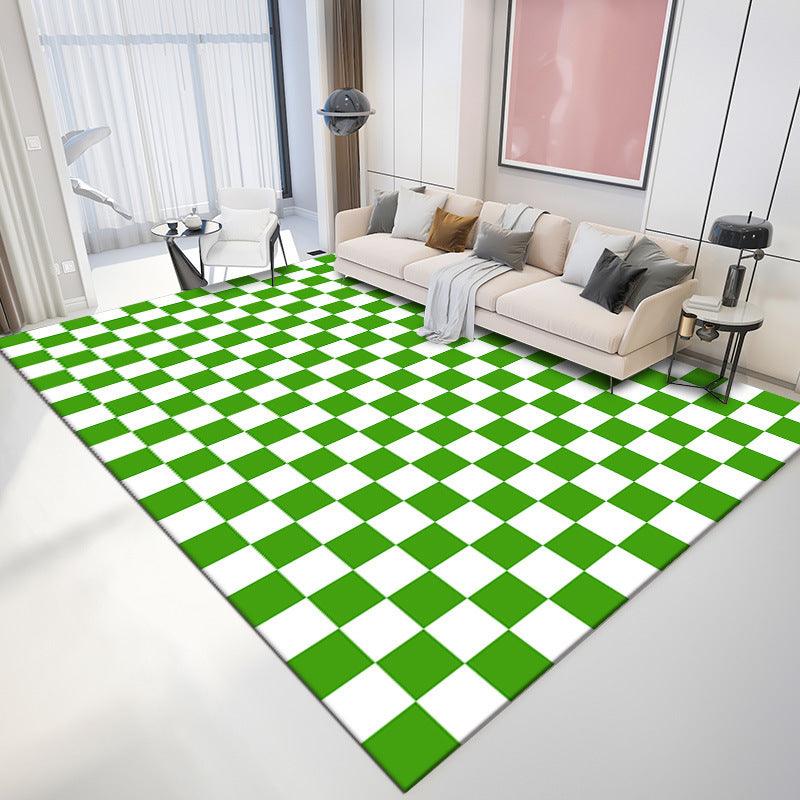 Living Room Simple Colorful Checkerboard Carpet - Pacisia