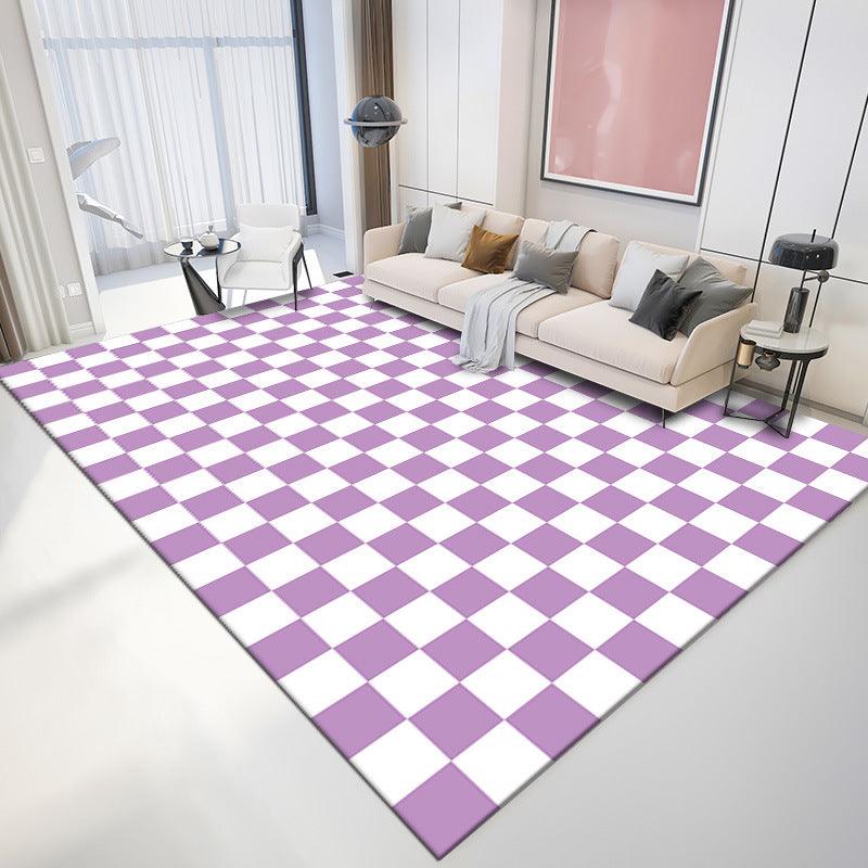 Living Room Simple Colorful Checkerboard Carpet - Pacisia