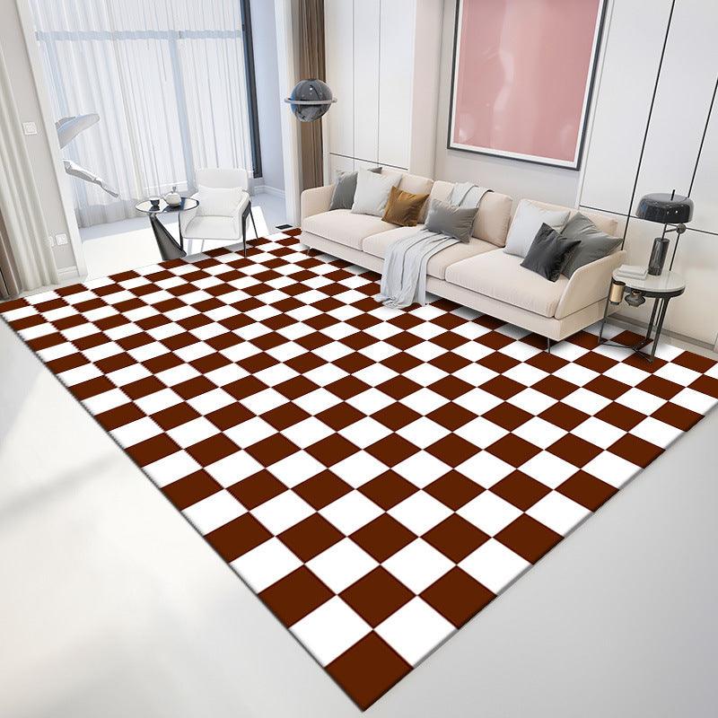 Living Room Simple Colorful Checkerboard Carpet - Pacisia