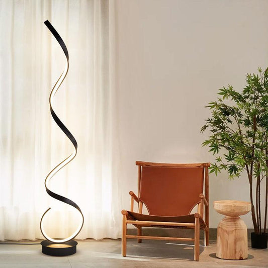 Living Room Sofa Simple Spiral Line Wave Floor Lamp - Pacisia