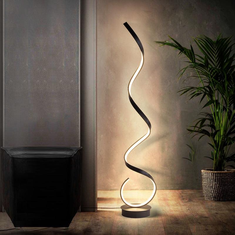 Living Room Sofa Simple Spiral Line Wave Floor Lamp - Pacisia