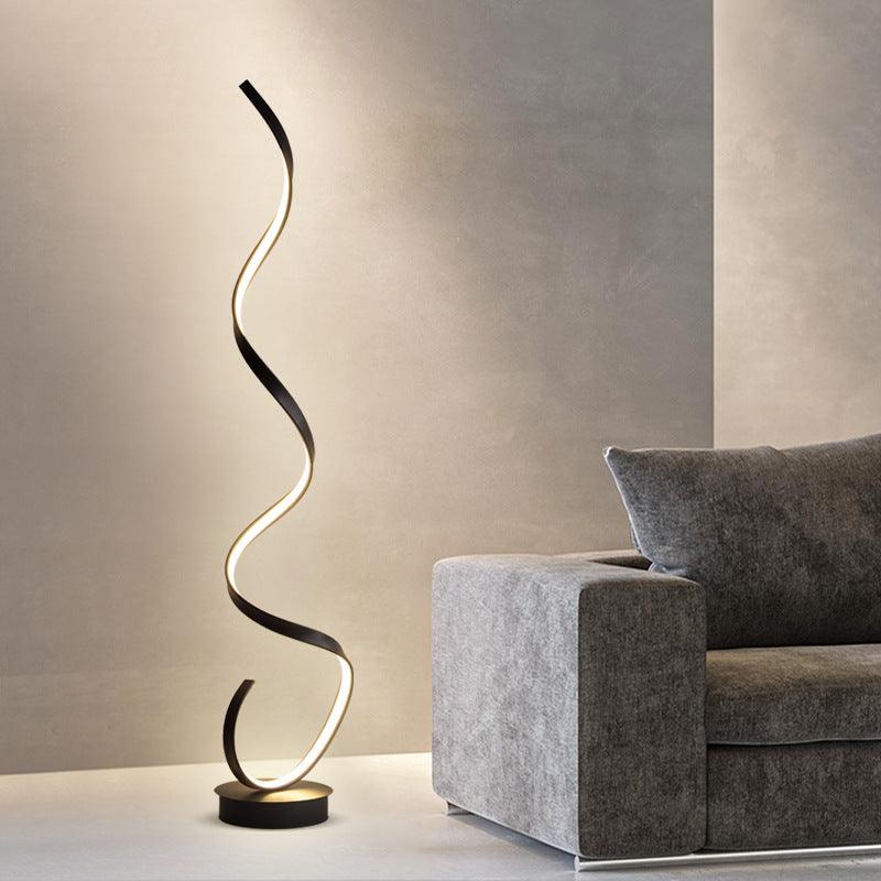 Living Room Sofa Simple Spiral Line Wave Floor Lamp - Pacisia