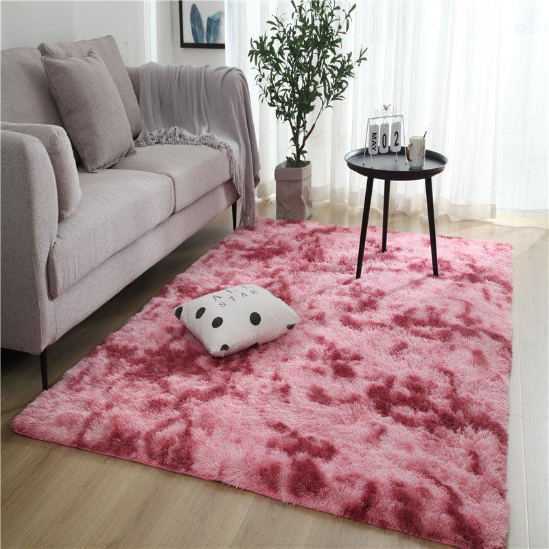 Long hair tie-dyed gradient carpet living room bedroom - Pacisia