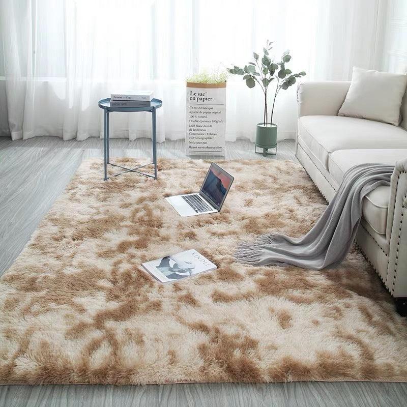 Long hair tie-dyed gradient carpet living room bedroom - Pacisia