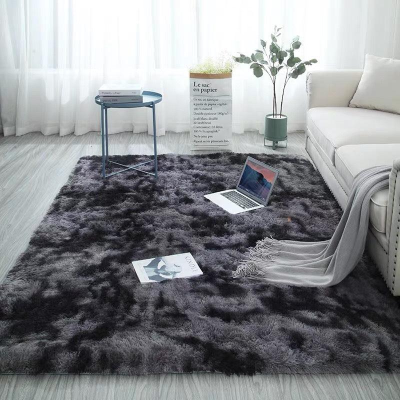 Long hair tie-dyed gradient carpet living room bedroom - Pacisia