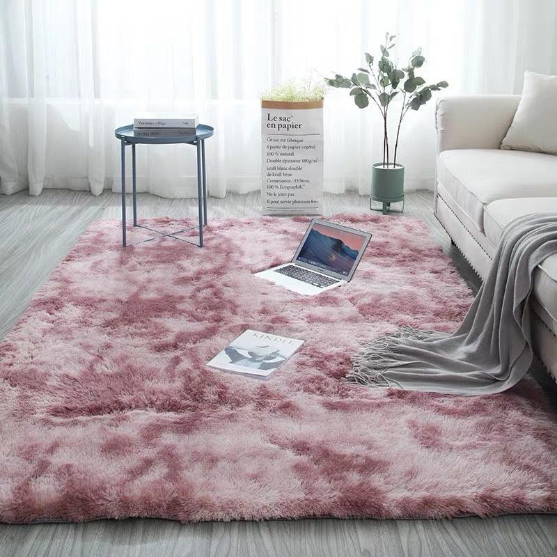 Long hair tie-dyed gradient carpet living room bedroom - Pacisia