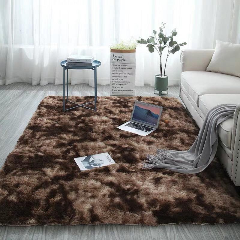 Long hair tie-dyed gradient carpet living room bedroom - Pacisia