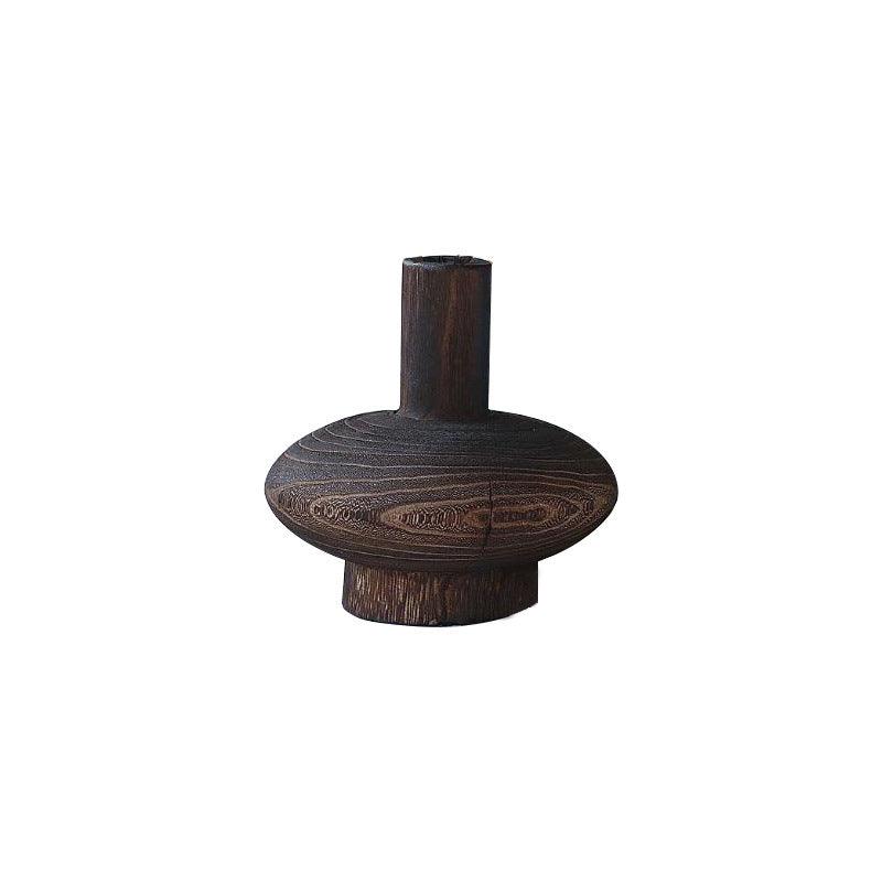 Lugang Japanese Retro Wooden Vase Zen Living Room - Pacisia