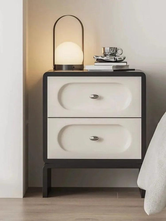 Luxury Cream Style Wood Minimalist Bedside Table Modern Childrens Cabinet Lockers Nightstands Mesa De Cabeceira Furniture Home - Pacisia