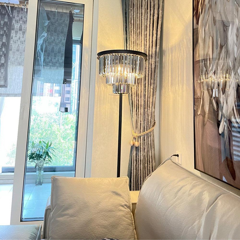 Luxury Crystal Floor Lamp Retro Simple Creative - Pacisia