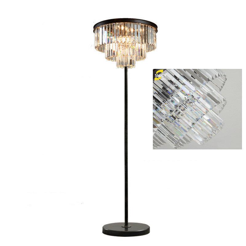Luxury Crystal Floor Lamp Retro Simple Creative - Pacisia