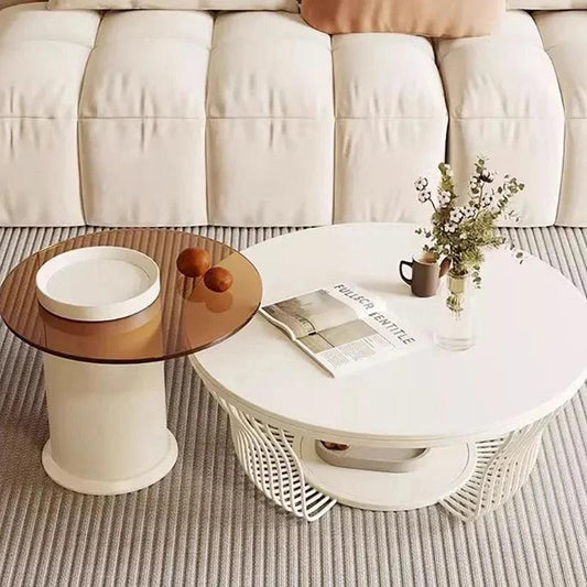 Luxury Round Coffee Tables Modern Living Room Home Unique Coffee Tables Nordic Minimalist Kaffee Tische Garden Furniture Sets - Pacisia