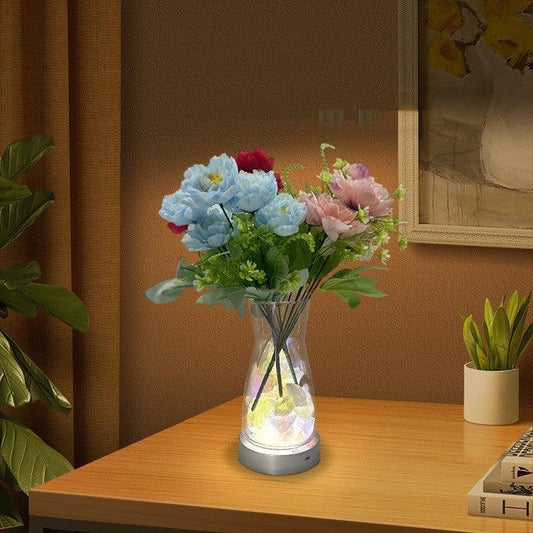 Magic Color Rotating LED Light Vase Creative Lamp Home Decor - Pacisia