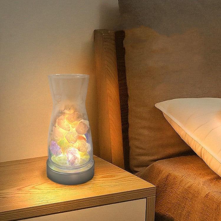 Magic Color Rotating LED Light Vase Creative Lamp Home Decor - Pacisia