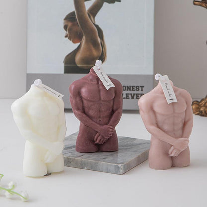 Male and Female Body Shaped Aromatherapy Candle - Handcrafted Paraffin Wax - Pacisia