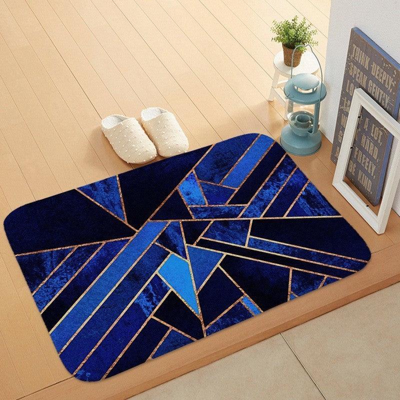 Marble Coral Velvet Door Mat Floor Mat Bathroom Anti-Skid - Pacisia