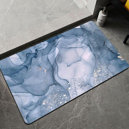 Marble Pattern Soft Diatom Ooze Absorbent Floor Mat - Pacisia