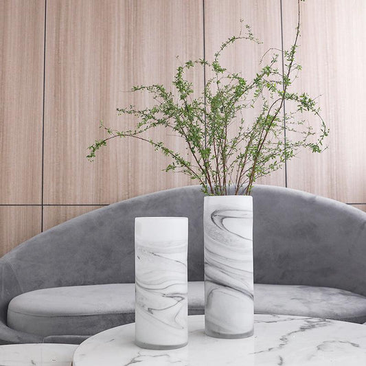 Marble Texture Ink Chinese Painting Style Vase - Pacisia
